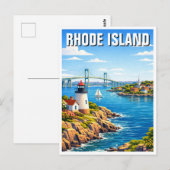 Rhode Island Travel Postkarte (Vorne/Hinten)