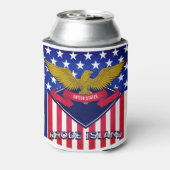 Rhode Island USA Flag Dosenkühler (Kanne Rückseite)