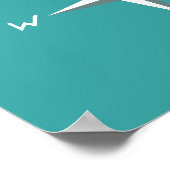 Rhode Island USA Karte Poster (Ecke)