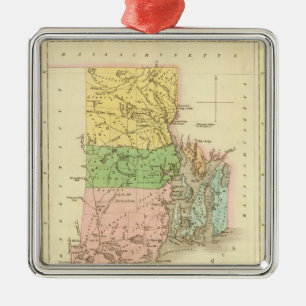 Rhode Island USA Ornament Aus Metall