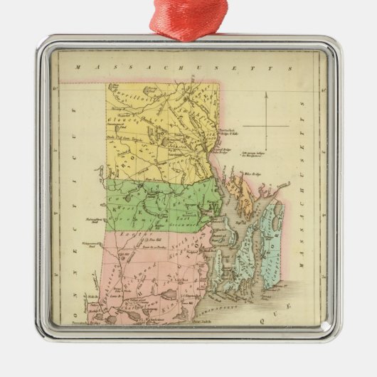 Rhode Island USA Ornament Aus Metall (Vorne)