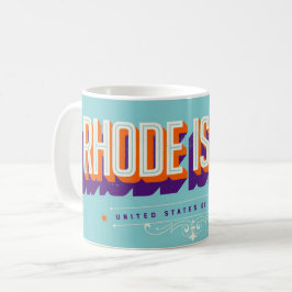 Rhode Island USA  Retro Postcard Mug Kaffeetasse