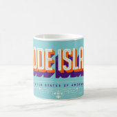 Rhode Island USA Retro-Postkarten-Tasse Kaffeetasse (Mittel)