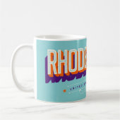 Rhode Island USA Retro-Postkarten-Tasse Kaffeetasse (Links)