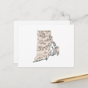 Rhode Island Vintage Bilderkarte Little Rhody Postkarte