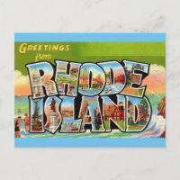 Rhode Island Vintage-Grüße Postkarte