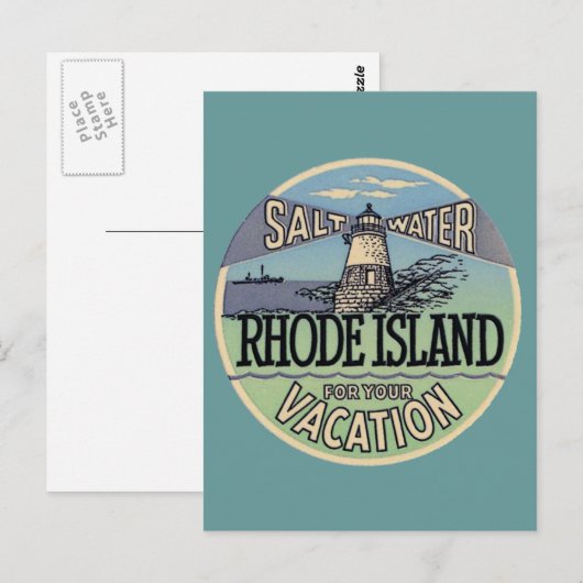 Rhode Island Vintage Postkarte (Vorne/Hinten)