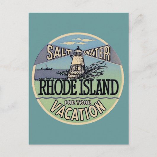 Rhode Island Vintage Postkarte (Vorderseite)