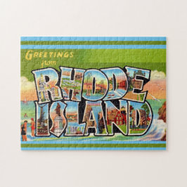 Rhode Island Vintage-Postkarte 11x14 Puzzle