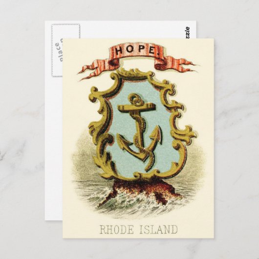 Rhode Island Vintage - Staat Postkarte (Vorne/Hinten)