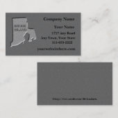 Rhode Island Visitenkarte geschnitzter Stein ausse (Vorne/Hinten)