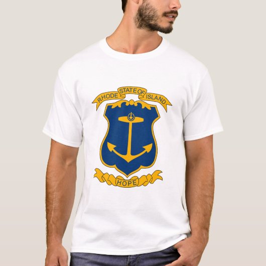 Rhode Island Wappen T - Shirt (Vorderseite)