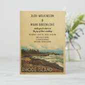 Rhode Island Wedding Einladung Vintag Retro (Stehend Vorderseite)