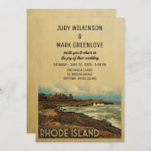 Rhode Island Wedding Einladung Vintag Retro (Vorne/Hinten)