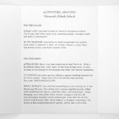 Rhode Island Wedding Welcome Letter & Itinerary Dreifach-gefaltete Programmkarte (Innenseite Mitte)