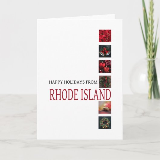 Rhode Island Weihnachtskarte, Staat spezifisch Feiertagskarte (Vorderseite)