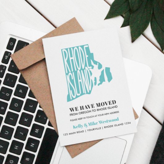 RHODE ISLAND Wir haben neue Adresse Neue Zuhause v Postkarte