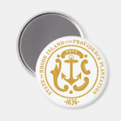 Rhode Island-Zeichen Magnet (Vorderseite/Rückseite)