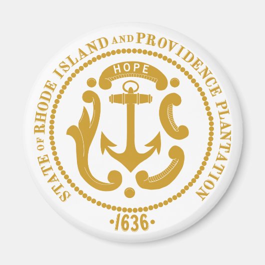 Rhode Island-Zeichen Magnet (Vorne)