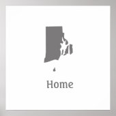 Rhode Island Zuhause Poster (Vorne)