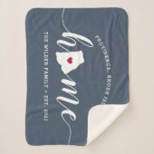 Rhode Island Zuhause Staat Personalisiert Sherpadecke (Vorderseite)