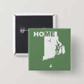 Rhode Island Zuhause weg Vom Staat Button Abzeiche (Vorne & Hinten)