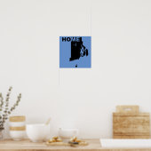 Rhode Island Zuhause weg vom Staat Poster-Zeichen Poster (Küche)