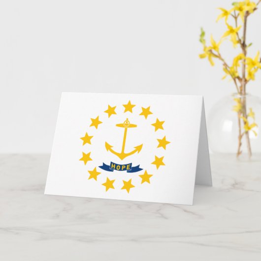 Rhode Islander Flag, Flag of Rhode Island Karte (Gelbe Blume)