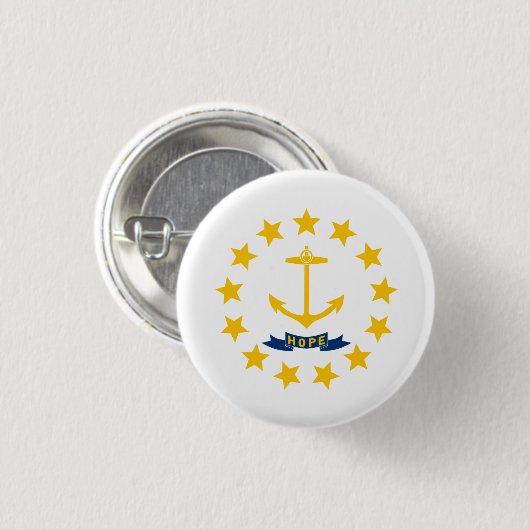 Rhode Islander Flag, Flagge der Insel Rhode Button (Vorne & Hinten)
