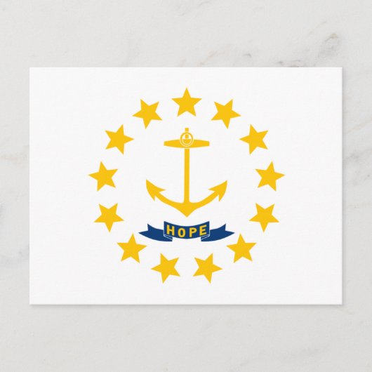 Rhode Islander Flag, Flagge der Insel Rhode Postkarte (Vorderseite)