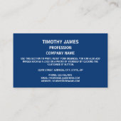 Rhode Islander Flag, Flagge der Insel Rhode Visitenkarte (Rückseite)