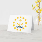 Rhode Islander Flagge, Flagge von Rhode Island Karte (Gelbe Blume)