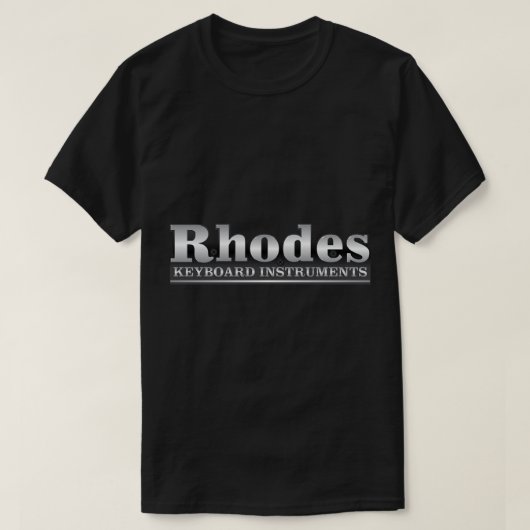 Rhodes E-Piano-Logo. Klassischer T - Shirt (Design vorne)