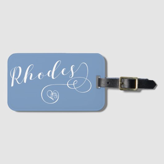 Rhodes Flag im Herzen Griechenlands Gepäckanhänger (Vorderseite (Horizontal))