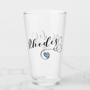 Rhodes Flag im Herzen Griechenlands Glas