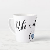 Rhodes Flag im Herzen Griechenlands Milchtasse (Linke Ecke)