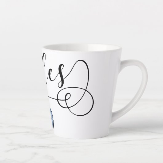 Rhodes Flag im Herzen Griechenlands Milchtasse (Rechts)