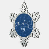 Rhodes Flag im Herzen Griechenlands Schneeflocken Zinn-Ornament (Rechts)