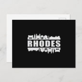 Rhodes Greece City Skyline Cityscape Funny Gift Postkarte (Vorne/Hinten)