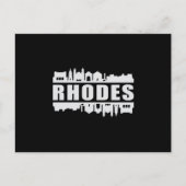 Rhodes Greece City Skyline Cityscape Funny Gift Postkarte (Vorderseite)