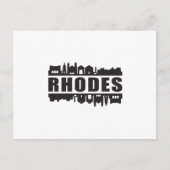Rhodes Greece City Skyline Cityscape Trip Geschenk Postkarte (Vorderseite)