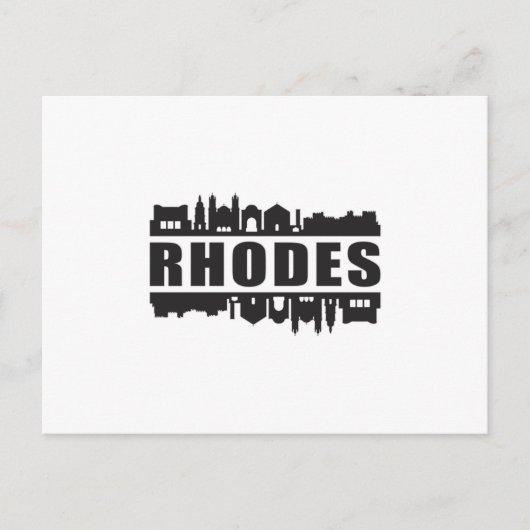 Rhodes Greece City Skyline Cityscape Trip Geschenk Postkarte (Vorderseite)