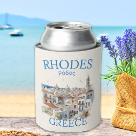 Rhodes Greece Watercolor – Island Travel Gift Dosenkühler