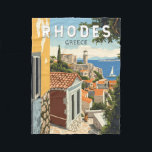 Rhodes Griechenland Altstadt Reisen Vintag Fleecedecke<br><div class="desc">Rhodes Retrovektorreisdesign. Rhodos,  die größte der Dodekaner-Inseln Griechenlands,  ist bekannt für seine Badeorte und die alten Ruinen.</div>