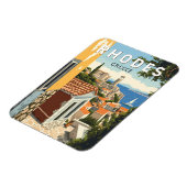 Rhodes Griechenland Altstadt Reisen Vintag Magnet (Linke Seite)