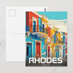 Rhodes, Griechenland Island Souvenir Postkarte