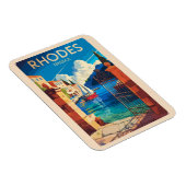 Rhodes Griechenland Reisen Kunst Vintag Magnet (Rechte Seite)
