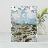 Rhodes Griechenland Sommerhochzeit speichern Sie d Dankeskarte (Stehend Vorderseite)