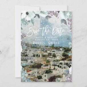Rhodes Griechenland Sommerhochzeit speichern Sie d Dankeskarte