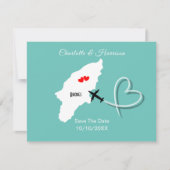 Rhodes, griechisches Hochzeitsziel Save the Date (Vorderseite)